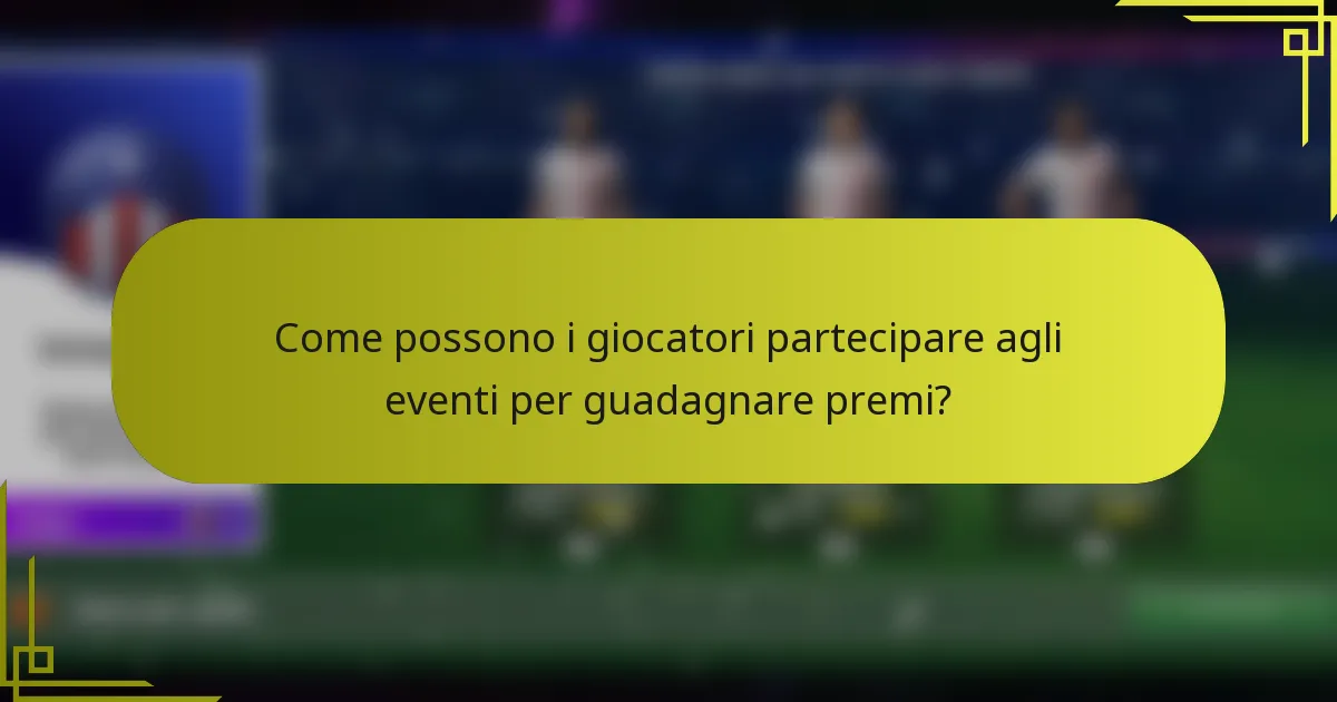 Come possono i giocatori partecipare agli eventi per guadagnare premi?